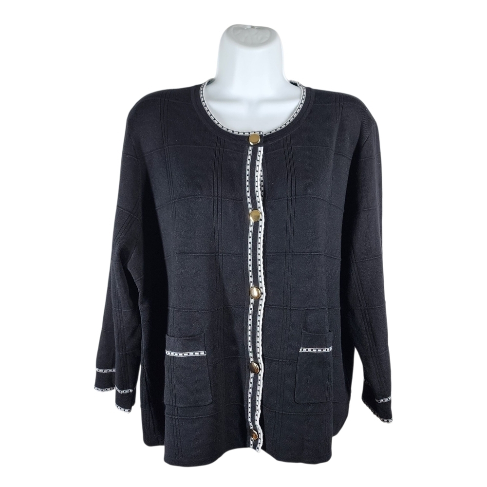 ADRIANNA PAPELL BUTTON FRONT SWEATER